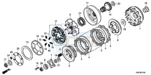 TRX500FMC ED drawing CLUTCH