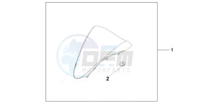 VFR800A9 Ireland - (EK / ABS MME TWO) drawing WINDSCREEN