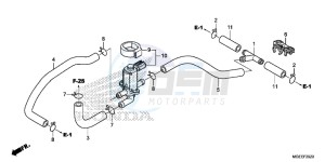 VFR1200FF VFR1200F UK - (E) drawing AIR INJECTION CONTROL VALVE