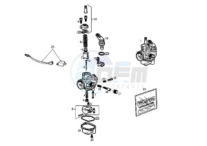 SENDA BLACK EDITION - 50 cc drawing CARBURETOR