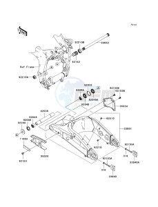 ZX 600 P [NINJA ZX-6R] (7F-8FA) P8FA drawing SWINGARM