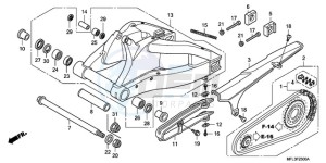 CBR1000RAA France - (F / ABS CMF HRC) drawing SWINGARM