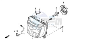 CB1300 CB1300SUPER FOUR drawing HEADLIGHT (3)