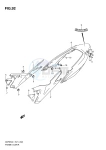 GSF650 (E21) Bandit drawing FRAME COVER (GSF650SUL1 E21)