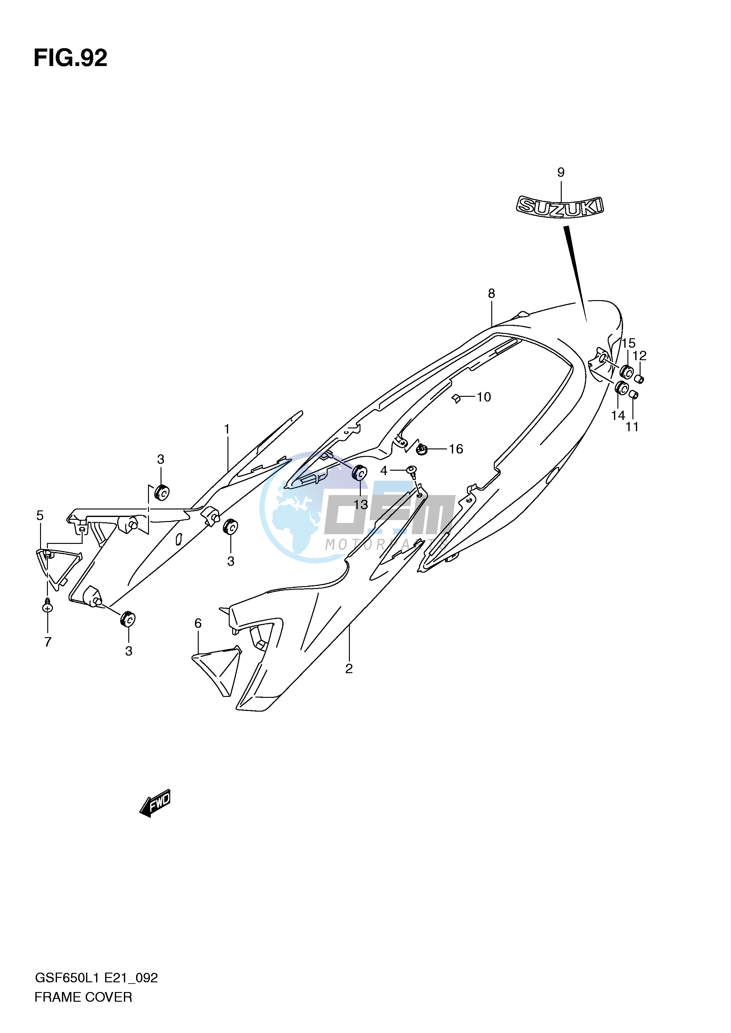 FRAME COVER (GSF650SUL1 E21)