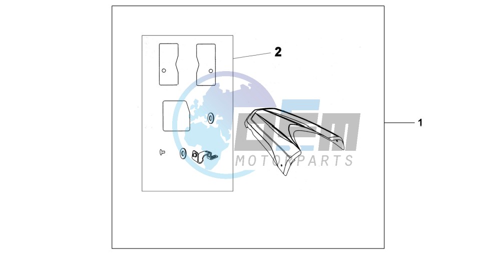 REAR SEAT COWL PEARL FIJI BLUE