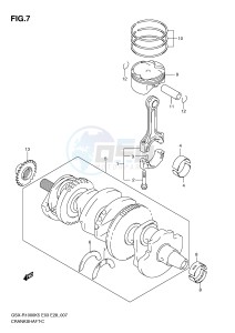 GSX-R1000 (E3-E28) drawing CRANKSHAFT