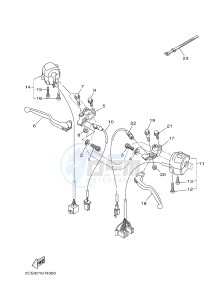 YB125 (2CS9) drawing HANDLE SWITCH & LEVER