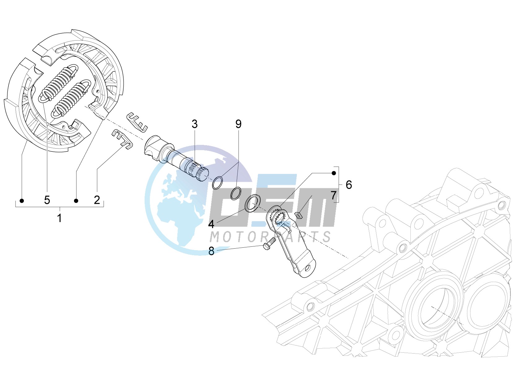 Rear brake - Brake jaw