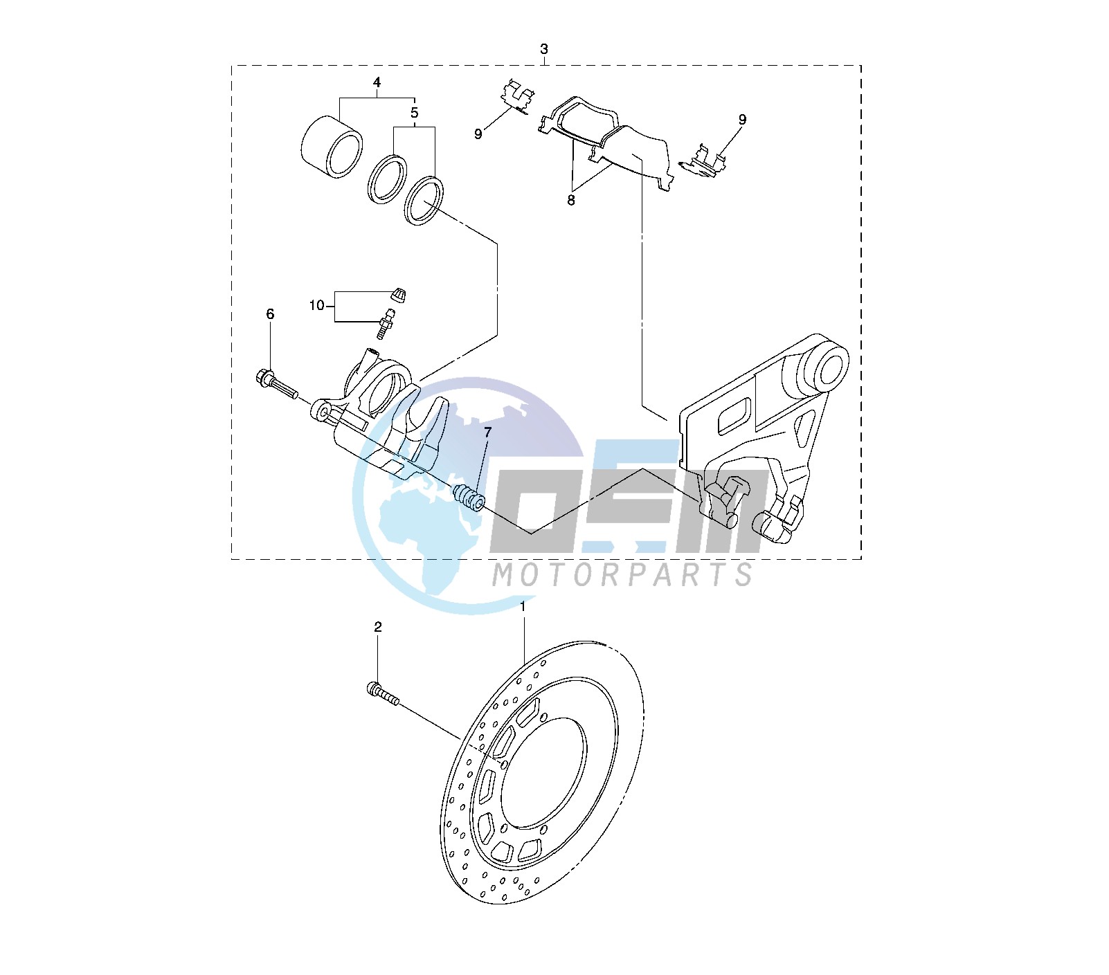 REAR BRAKE CALIPER