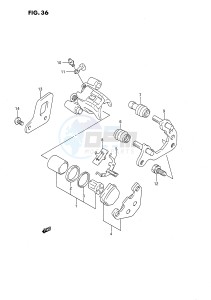 RM80 (E24) drawing REAR CALIPERS (MODEL L M N P R S)