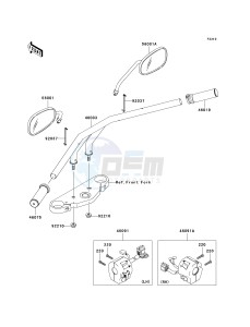 VN 1600 B [VULCAN 1600 MEAN STREAK] (B1-B2) [VULCAN 1600 MEAN STREAK] drawing HANDLEBAR