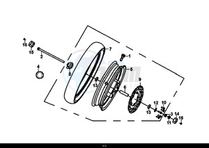 JET 14 (45 KM/H) (XC05W1-EU) (E4) (L8-M0) drawing FRONT WHEEL