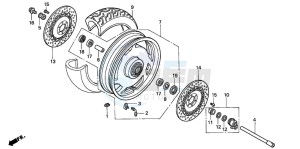 GL1500CD drawing FRONT WHEEL