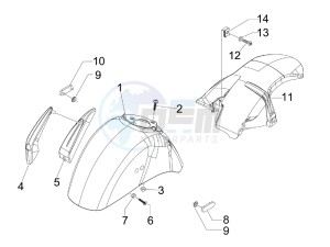 GTS 250 ie Super USA drawing Wheel housing - Mudguard