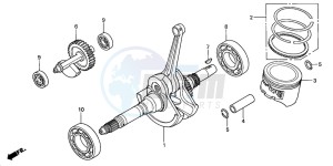 TRX350TM FOURTRAX 350 drawing CRANKSHAFT/PISTON