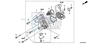 GL1800BF F6B Bagger - GL1800BF UK - (E) drawing WATER PUMP