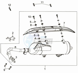 CITYCOM 125 drawing EXHAUST