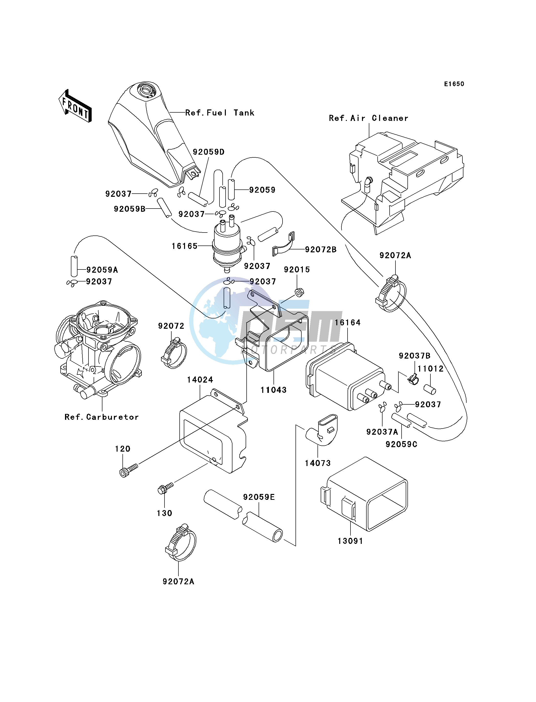 FUEL EVAPORATIVE SYSTEM-- CA- -