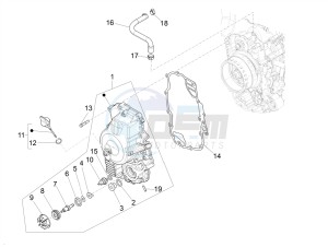 MP3 350 MAXI SPORT E4 ABS (EMEA) drawing Flywheel magneto cover - Oil filter