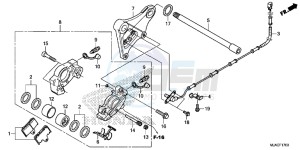 VT750C2SE Shadow - VT750C2S-E UK - (E) drawing REAR BRAKE CALIPER