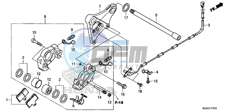 REAR BRAKE CALIPER