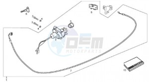 ATLANTIS BULLET - 50 cc VTHAL4AE2 2T AC drawing Lock hardware kit (Positions)