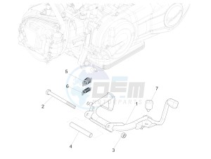 Liberty 125 iGet 4T 3V ie ABS (EMEA) drawing Stand/s