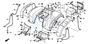 TRX450FE drawing REAR FENDER