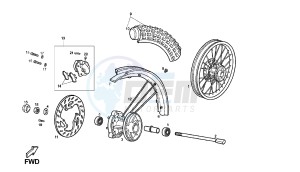 SENDA SM - 125 CC VTHSC2B1A 4T EU2 drawing FRONT WHEEL