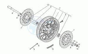 California 1100 EV (V11 EV Usa) EV (V11 EV Usa) drawing Front wheel