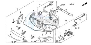 CBF600S drawing REAR COMBINATION LIGHT