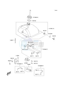 KSF 50 B [KFX50] (B7F-B9S) B7F drawing FUEL TANK