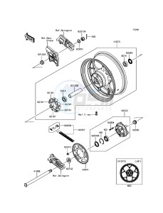 ZZR1400 ABS ZX1400JGF GB XX (EU ME A(FRICA) drawing Rear Hub