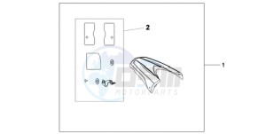 CB600F9 UK - (E / MKH) drawing REAR SEAT COWL PEARL COOL WHITE