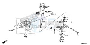 TRX500FA5H TRX500FA ED drawing STEERING SHAFT