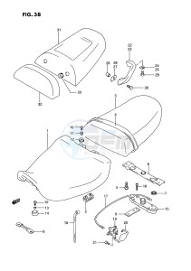 GSX-R750W (E2) drawing SEAT (MODEL N P)