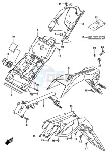 GSX-R125 drawing REAR FENDER (GSX-R125RL)