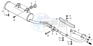 TRX250TM FOURTRAX RECON drawing MUFFLER