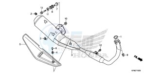 GLR1251WHH UK - (E) drawing EXHAUST MUFFLER