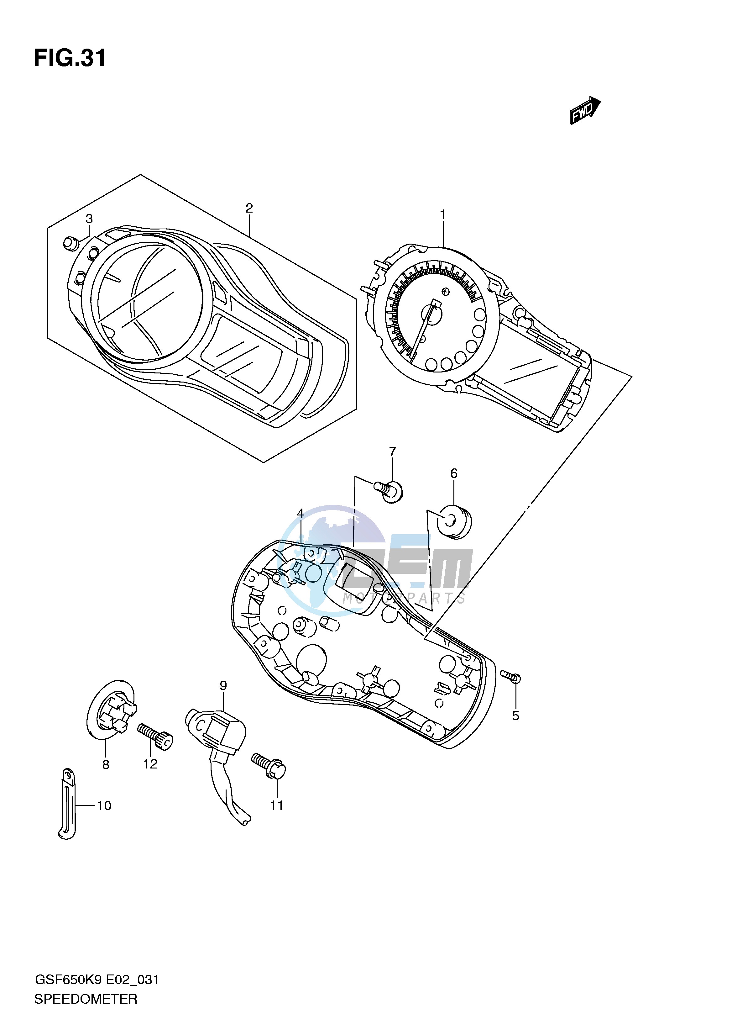 SPEEDOMETER (GSF650SAK9 SUAK9 SAL0 SUAL0)