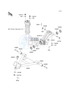 KAF 950 E [MULE 3010 TRANS4X4 DIESEL] (E8F) E8F drawing FRONT SUSPENSION