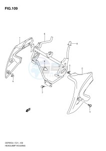 GSF650 (E21) Bandit drawing HEADLAMP COVER (GSF650AL1 E21)