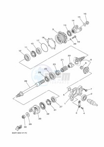 YFM450FWBD KODIAK 450 EPS (BEYB) drawing MIDDLE DRIVE GEAR