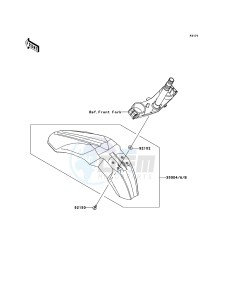 D-TRACKER 125 KLX125DCF XX (EU ME A(FRICA) drawing Front Fender(s)