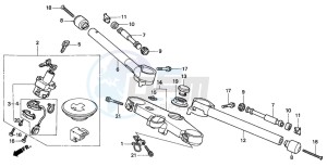 CBR600F drawing HANDLE PIPE/TOP BRIDGE