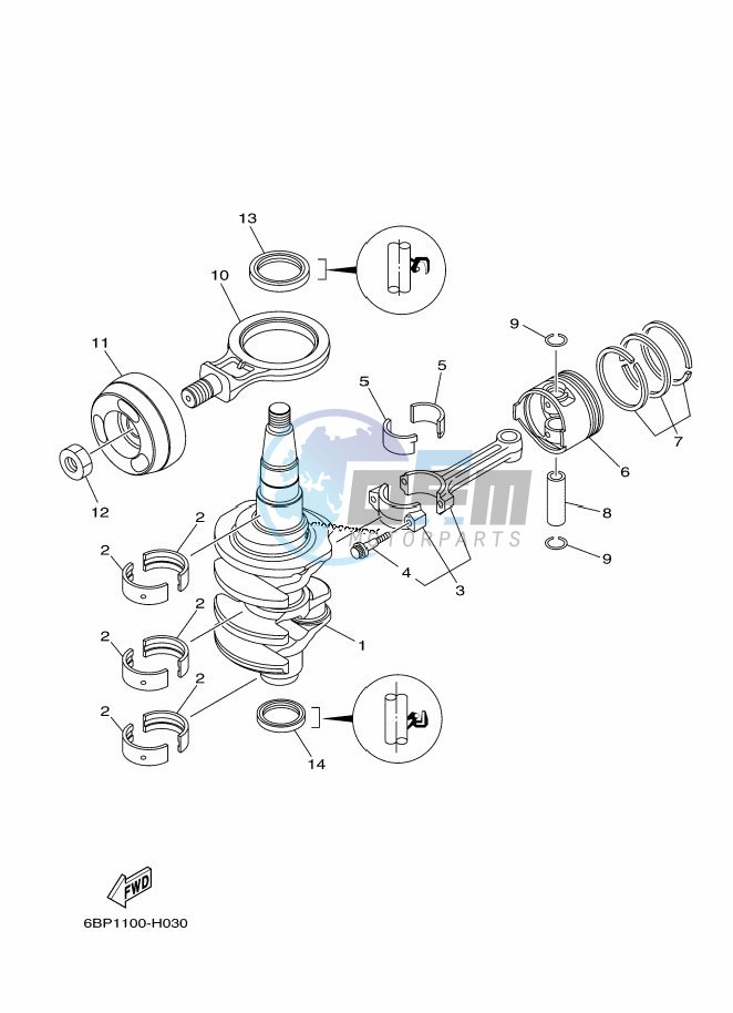 CRANKSHAFT--PISTON