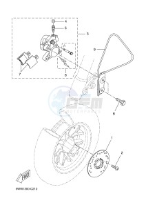 CW50 BOOSTER (5WWN) drawing FRONT BRAKE CALIPER