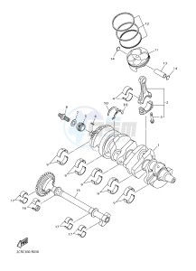 YZF-R1 998 R1 (2CRJ 2CRK) drawing CRANKSHAFT & PISTON