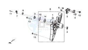 GTS 300I ABS L6 drawing REAR FORK - REAR SUSPENSION